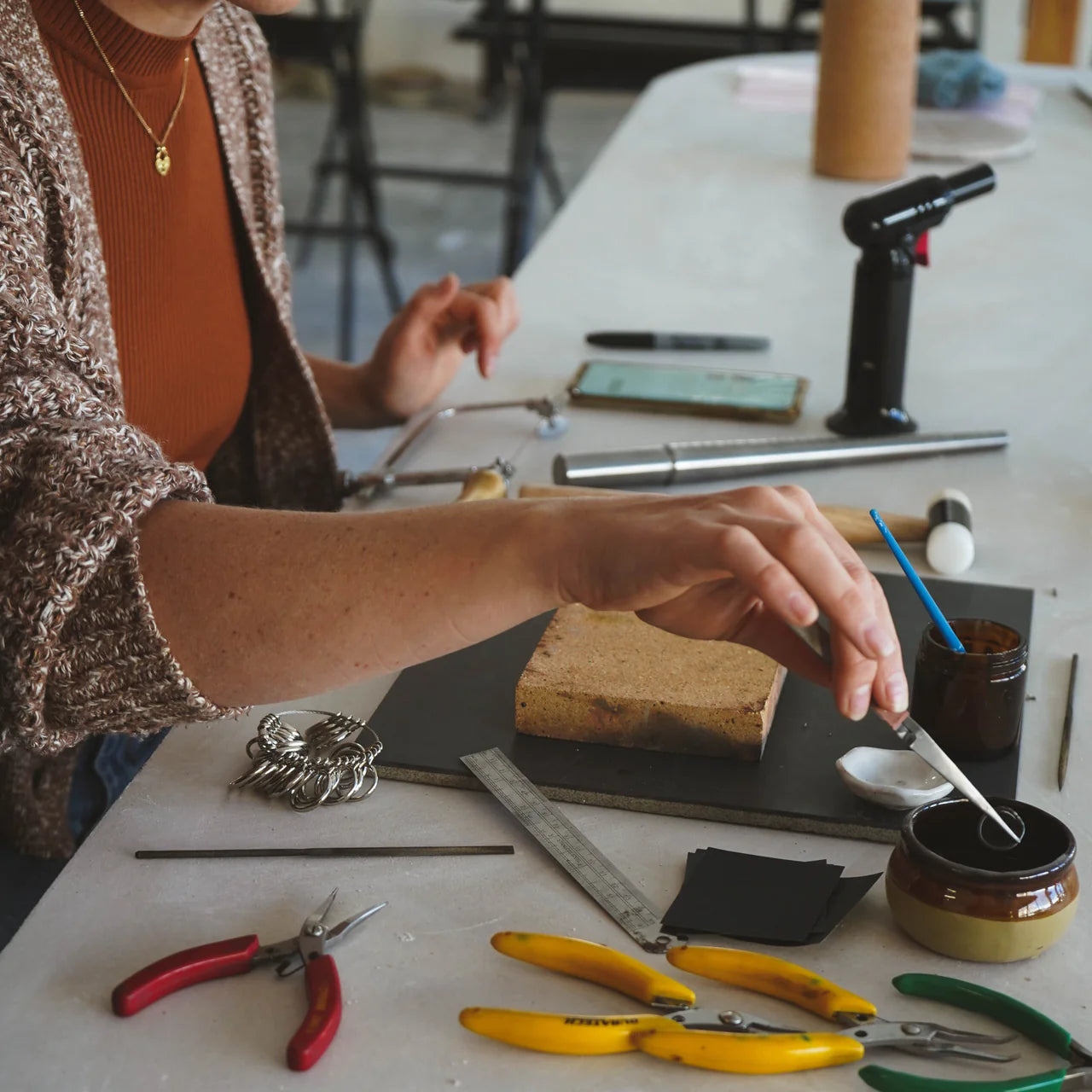 Make Your Own Pendant and Studs || Silversmithing Workshop || August 18th 2024