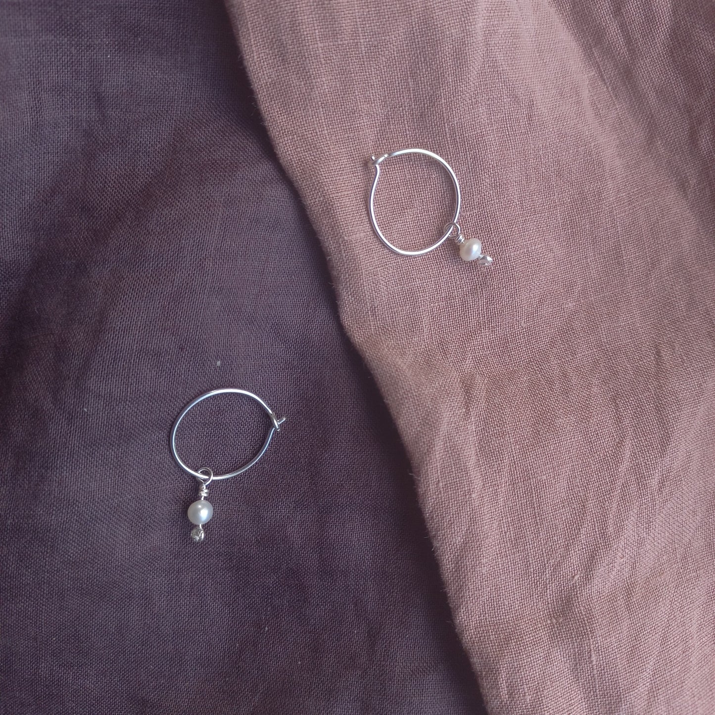 Pearl Drop Hoops